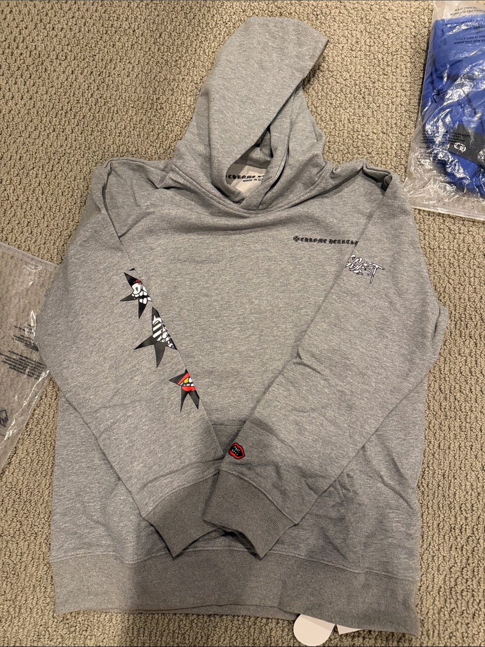 Chrome Hearts “Suggest” Gray Graphic Hoodie Sweatshirt - Men